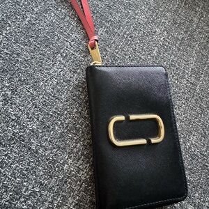 Marc Jacobs Black Wallet with Gold Accent